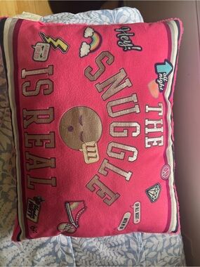 Justice Pink 'The Snuggle Is Real' Decorative Pillow